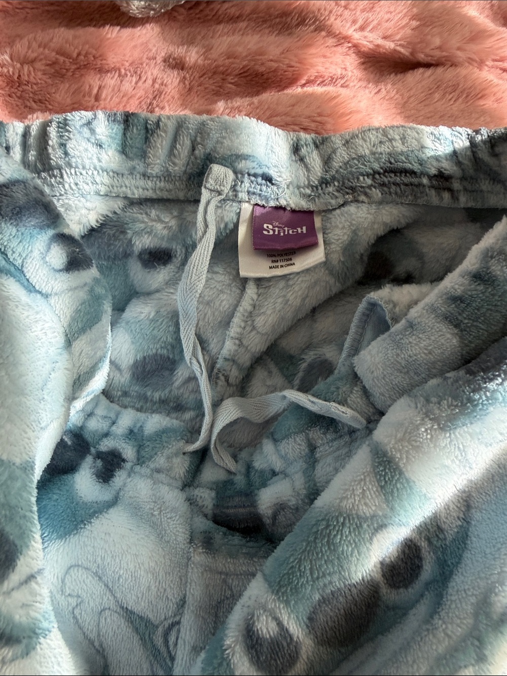 Stitch Plush Gray Lounge Set with Blue shorts - Picture 5 of 5